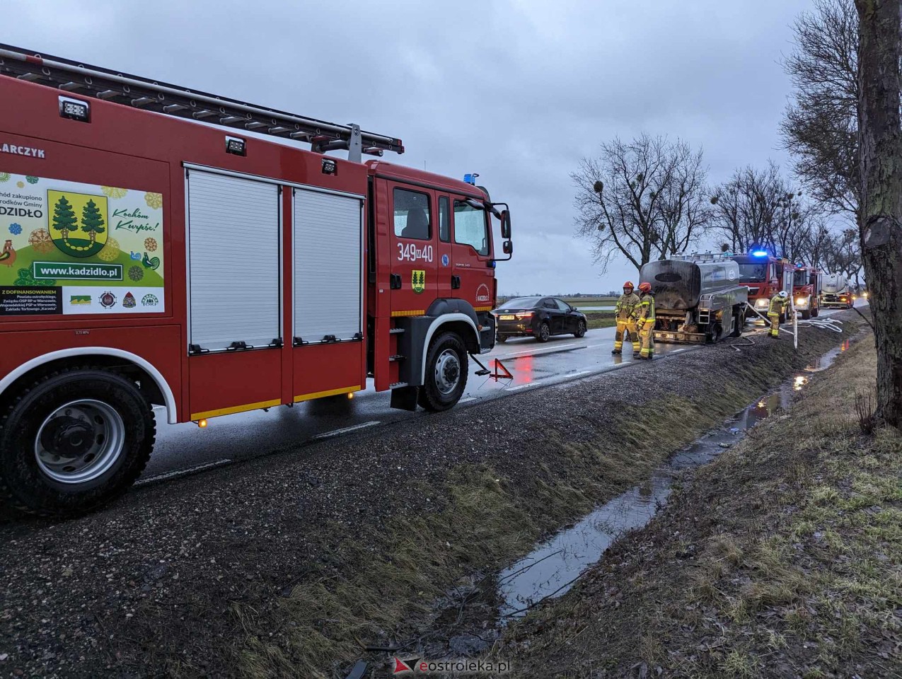 Pożar mleczarki na DK 53 [06.02.2024] - zdjęcie #6 - eOstroleka.pl