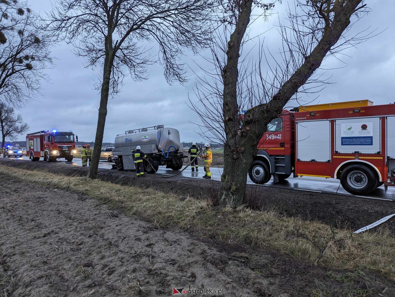 Pożar mleczarki na DK 53 [06.02.2024] - zdjęcie #3 - eOstroleka.pl