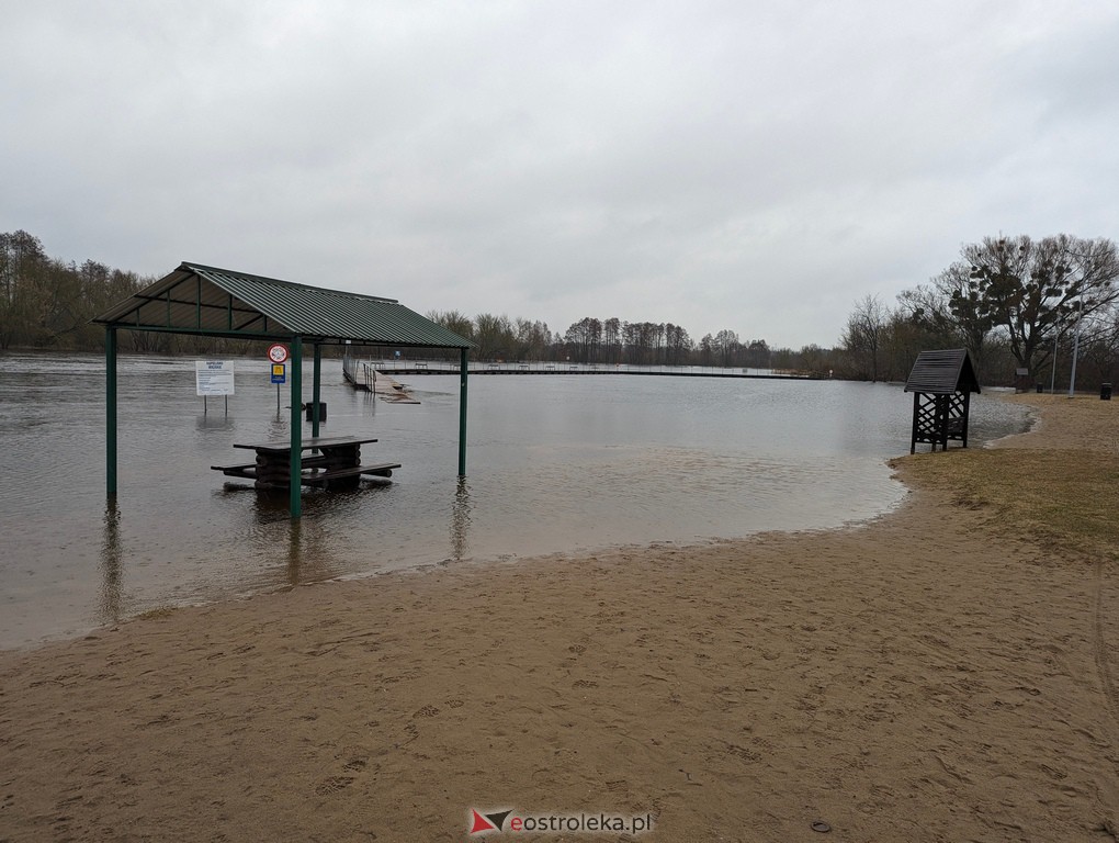 Rzeka Narew w Ostrołęce [21.02.2024] - zdjęcie #23 - eOstroleka.pl