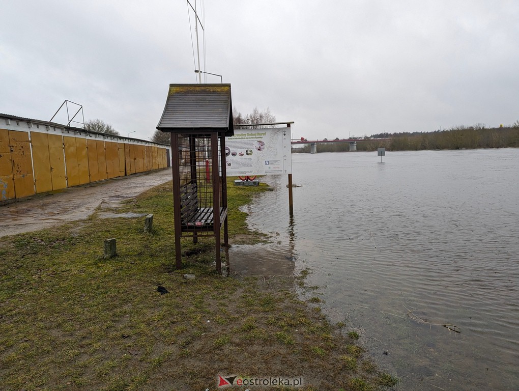 Rzeka Narew w Ostrołęce [21.02.2024] - zdjęcie #15 - eOstroleka.pl