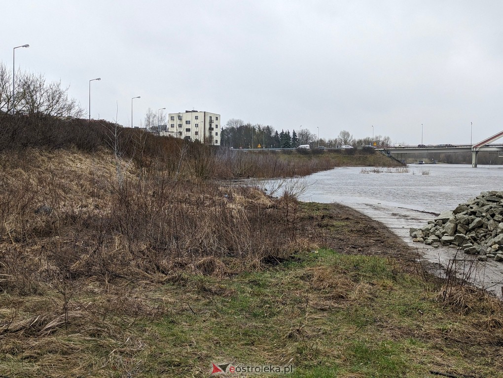 Rzeka Narew w Ostrołęce [21.02.2024] - zdjęcie #1 - eOstroleka.pl