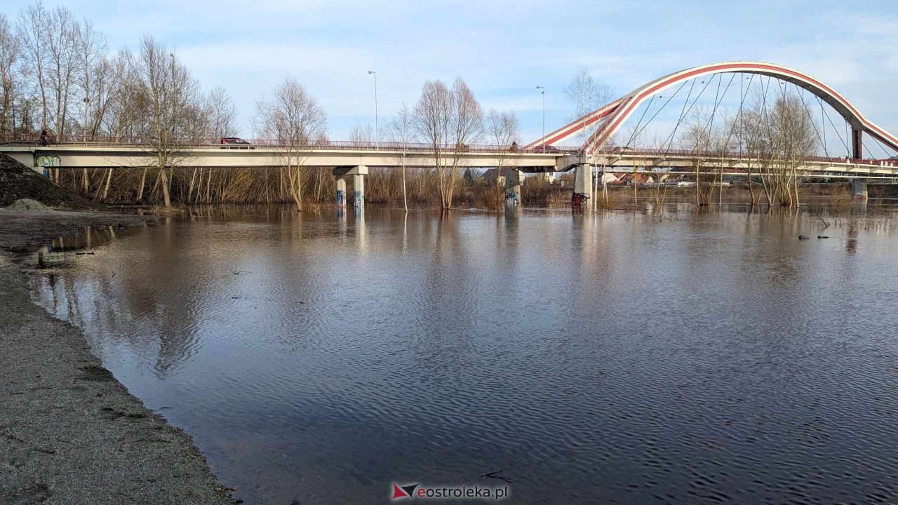 Wysoki stan rzeki Narew [25.02.2024] - zdjęcie #23 - eOstroleka.pl