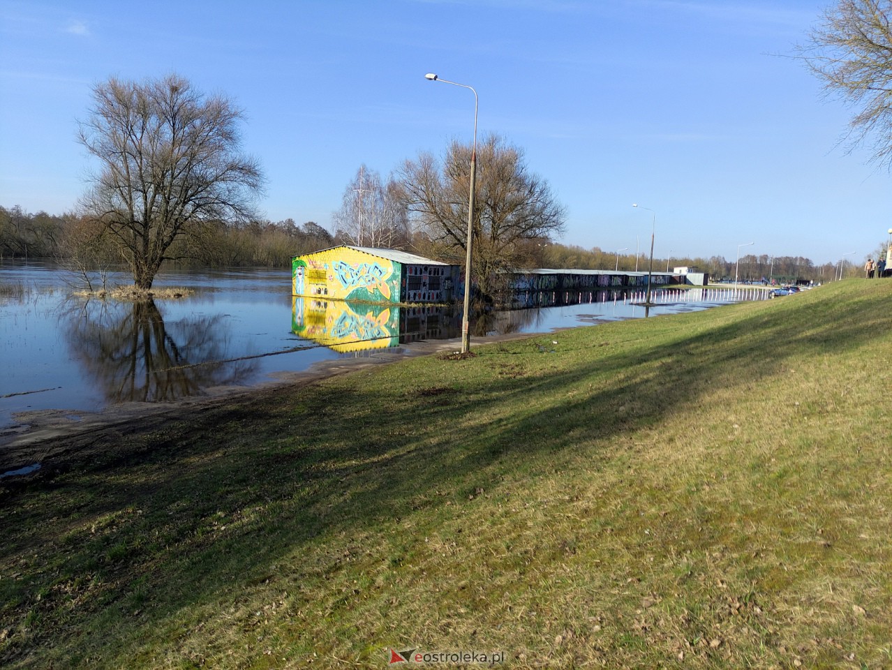 Wysoki stan rzeki Narew [25.02.2024] - zdjęcie #42 - eOstroleka.pl