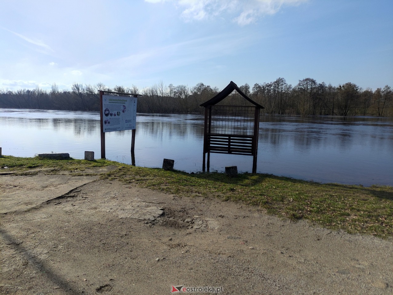 Wysoki stan rzeki Narew [25.02.2024] - zdjęcie #31 - eOstroleka.pl