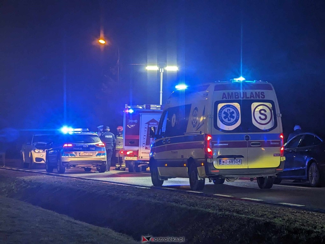 Śmiertelny wypadek w Antoniach na DK-53 [28.02.2024] - zdjęcie #16 - eOstroleka.pl
