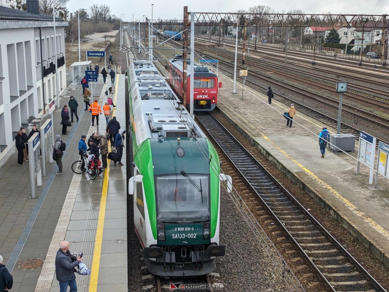 Dworzec kolejowy: pierwszy pociąg z Białegostoku [18.03.2024] - zdjęcie #6 - eOstroleka.pl