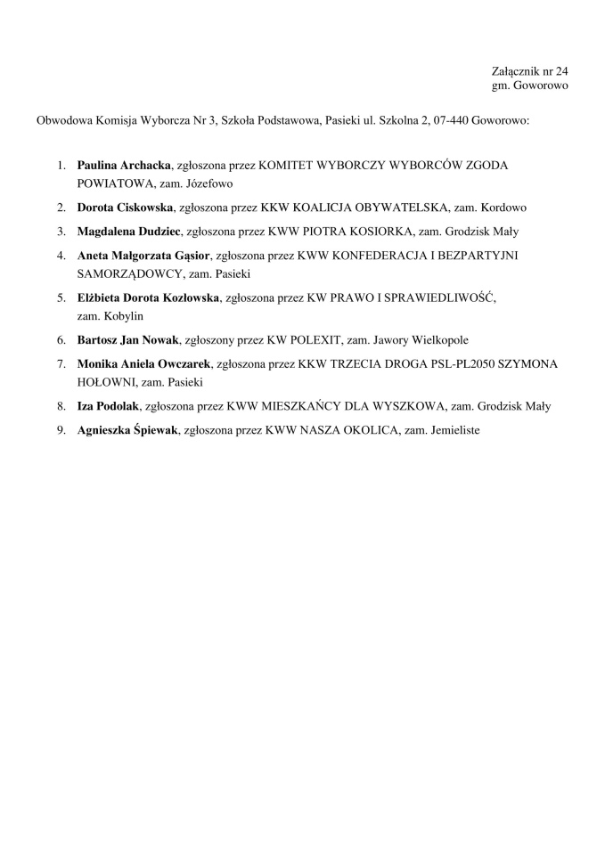 Obwodowe Komisje Wyborcze. Wybory samorządowe 2024 [18.03.2024] - zdjęcie #218 - eOstroleka.pl