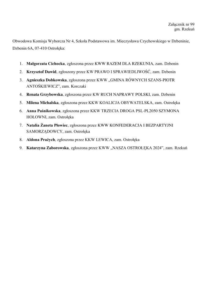 Obwodowe Komisje Wyborcze. Wybory samorządowe 2024 [18.03.2024] - zdjęcie #143 - eOstroleka.pl