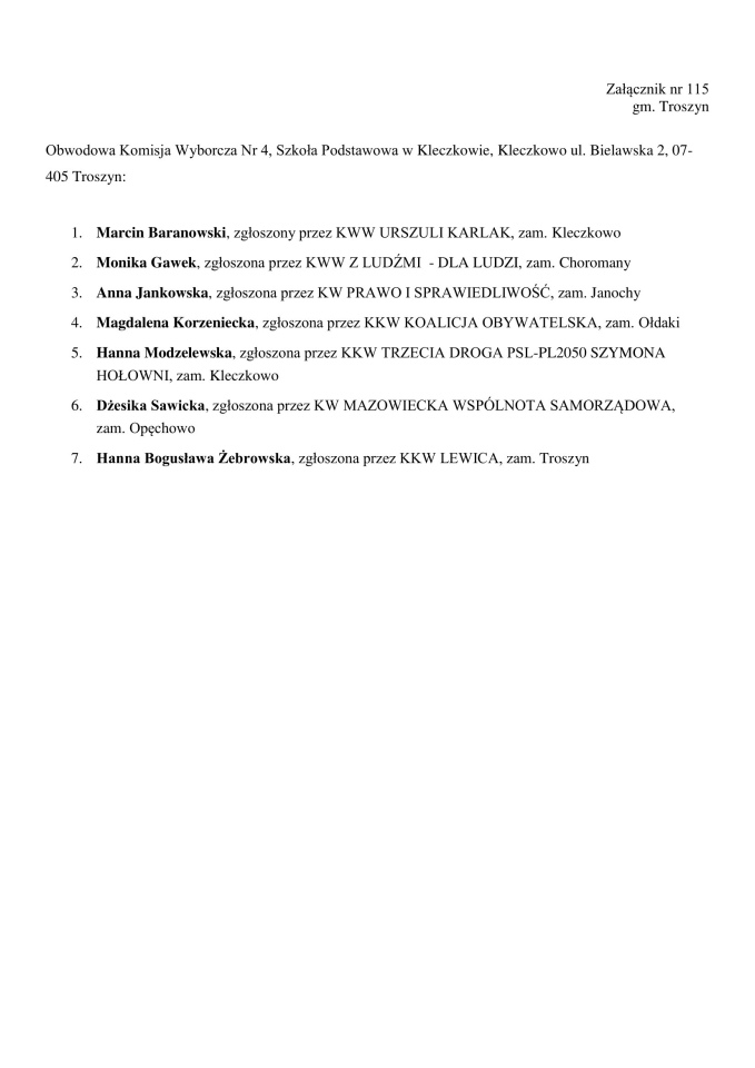 Obwodowe Komisje Wyborcze. Wybory samorządowe 2024 [18.03.2024] - zdjęcie #119 - eOstroleka.pl