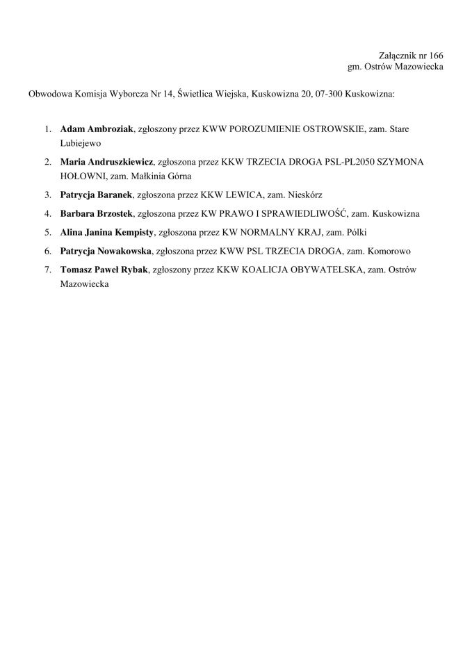 Obwodowe Komisje Wyborcze. Wybory samorządowe 2024 [18.03.2024] - zdjęcie #128 - eOstroleka.pl