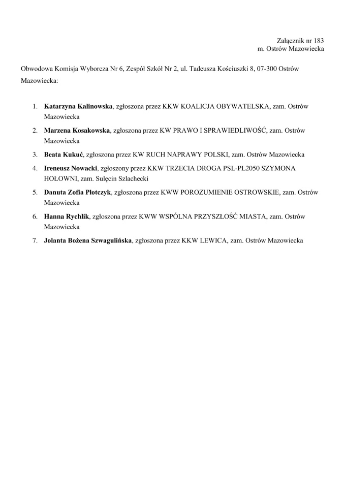Obwodowe Komisje Wyborcze. Wybory samorządowe 2024 [18.03.2024] - zdjęcie #94 - eOstroleka.pl
