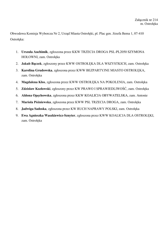 Obwodowe Komisje Wyborcze. Wybory samorządowe 2024 [18.03.2024] - zdjęcie #32 - eOstroleka.pl