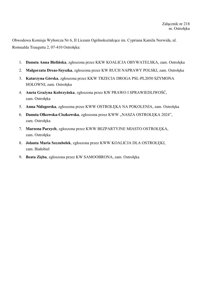 Obwodowe Komisje Wyborcze. Wybory samorządowe 2024 [18.03.2024] - zdjęcie #24 - eOstroleka.pl