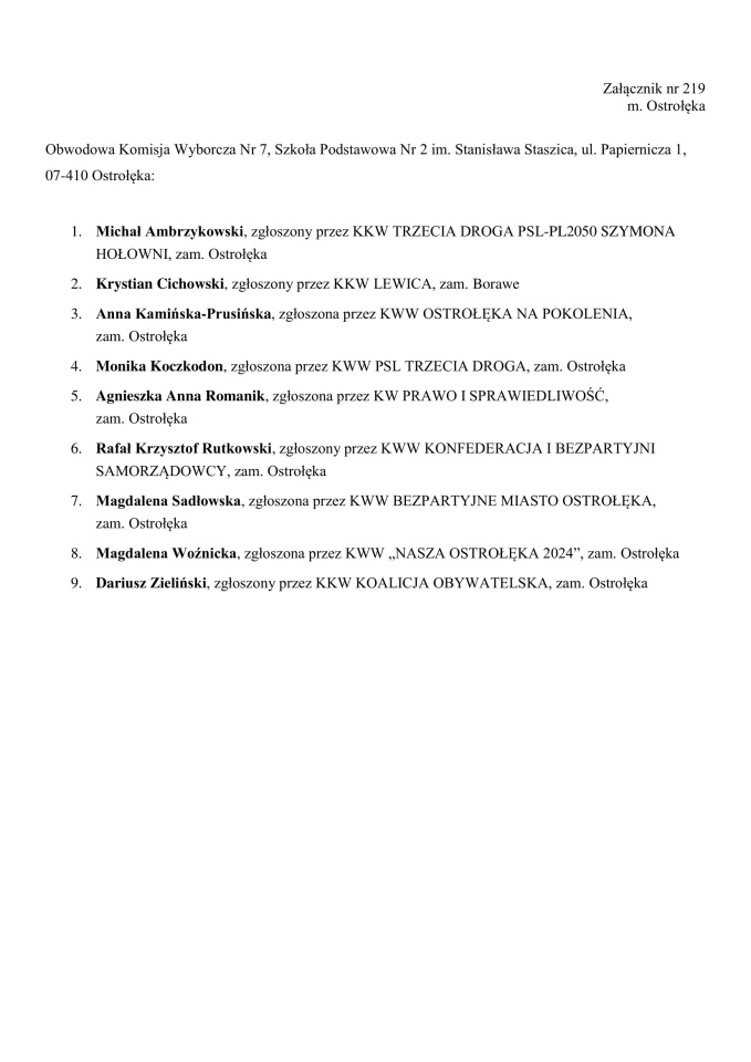 Obwodowe Komisje Wyborcze. Wybory samorządowe 2024 [18.03.2024] - zdjęcie #23 - eOstroleka.pl