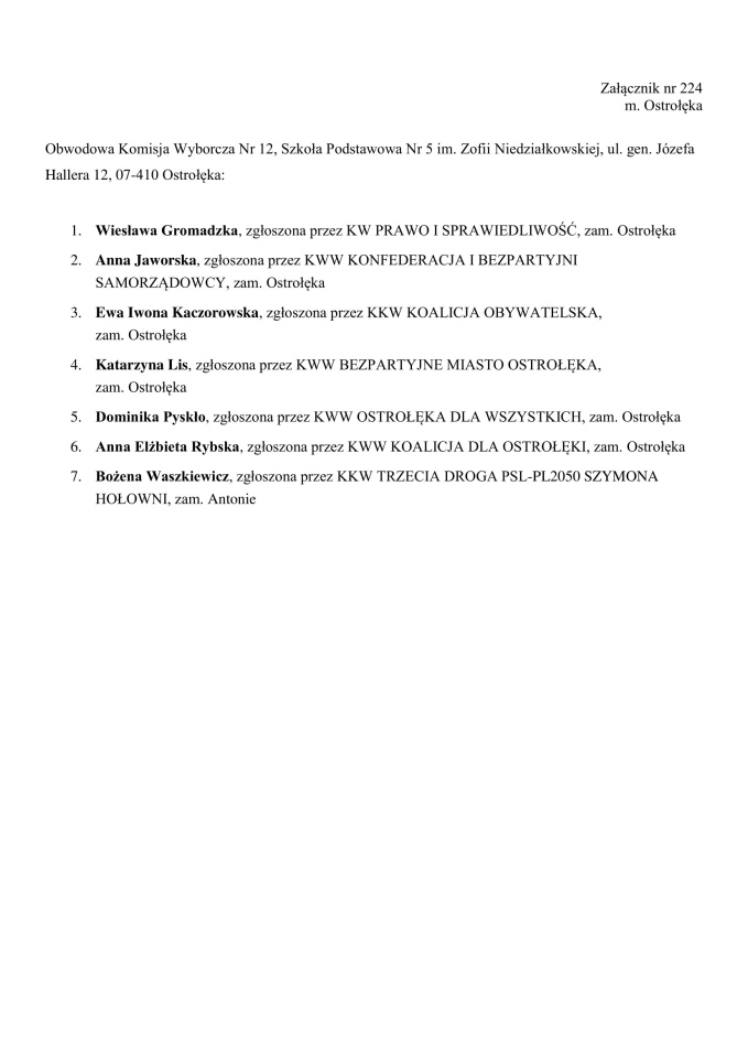 Obwodowe Komisje Wyborcze. Wybory samorządowe 2024 [18.03.2024] - zdjęcie #18 - eOstroleka.pl