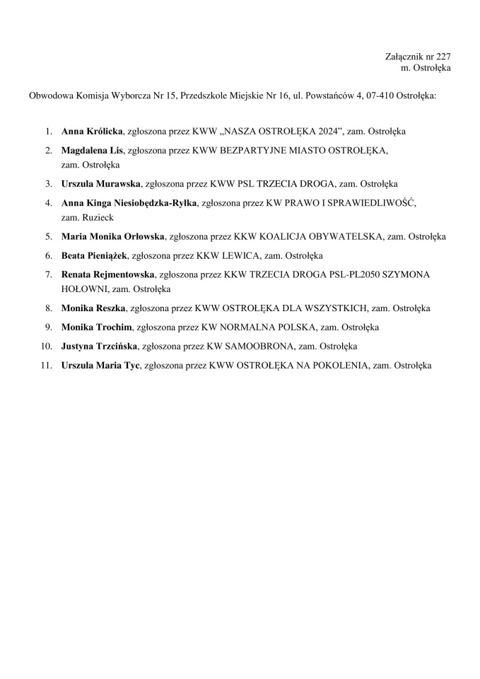 Obwodowe Komisje Wyborcze. Wybory samorządowe 2024 [18.03.2024] - zdjęcie #15 - eOstroleka.pl