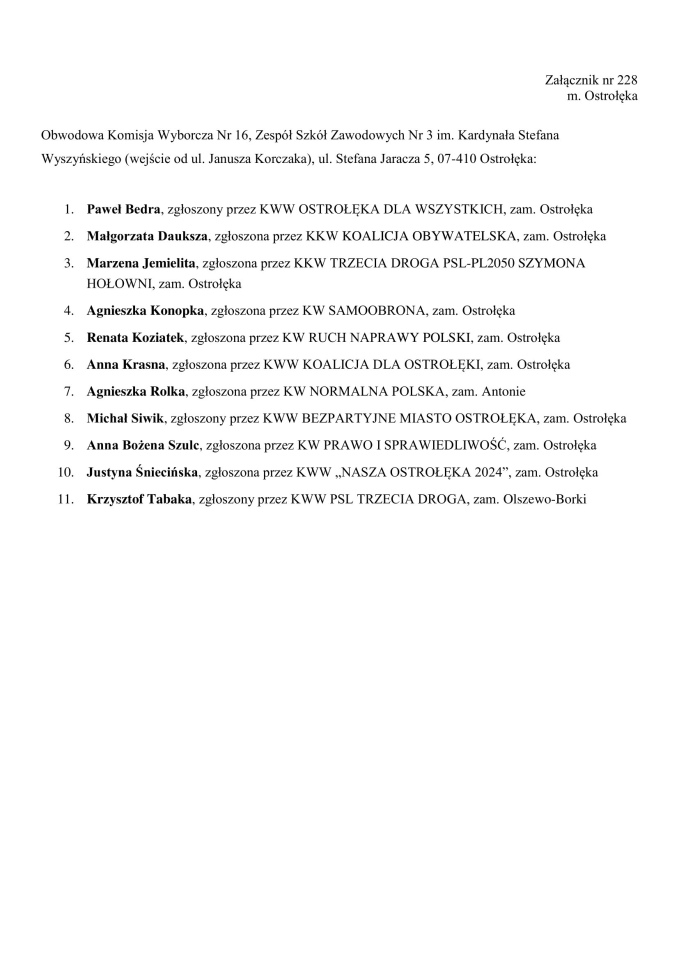 Obwodowe Komisje Wyborcze. Wybory samorządowe 2024 [18.03.2024] - zdjęcie #14 - eOstroleka.pl