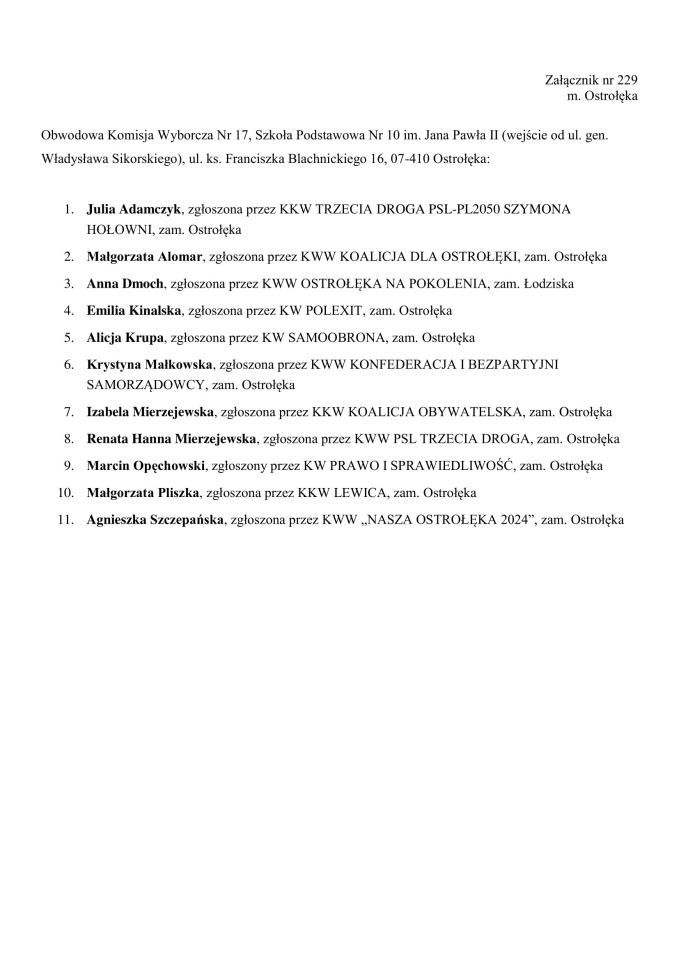 Obwodowe Komisje Wyborcze. Wybory samorządowe 2024 [18.03.2024] - zdjęcie #13 - eOstroleka.pl