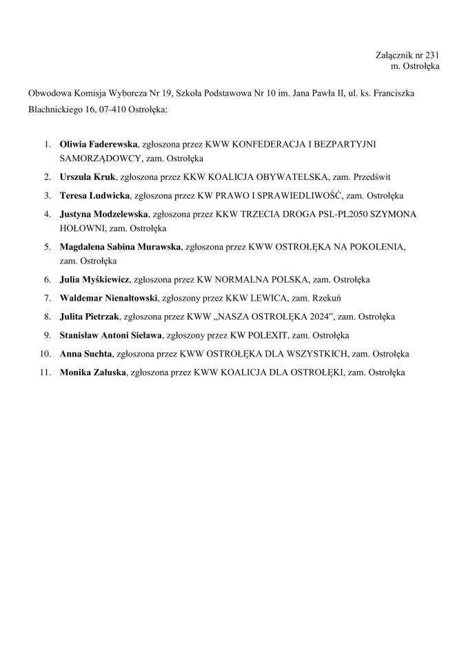 Obwodowe Komisje Wyborcze. Wybory samorządowe 2024 [18.03.2024] - zdjęcie #11 - eOstroleka.pl