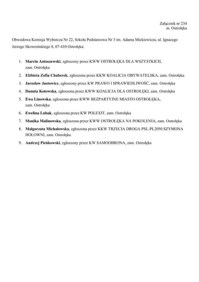 Obwodowe Komisje Wyborcze. Wybory samorządowe 2024 [18.03.2024] - zdjęcie #8 - eOstroleka.pl