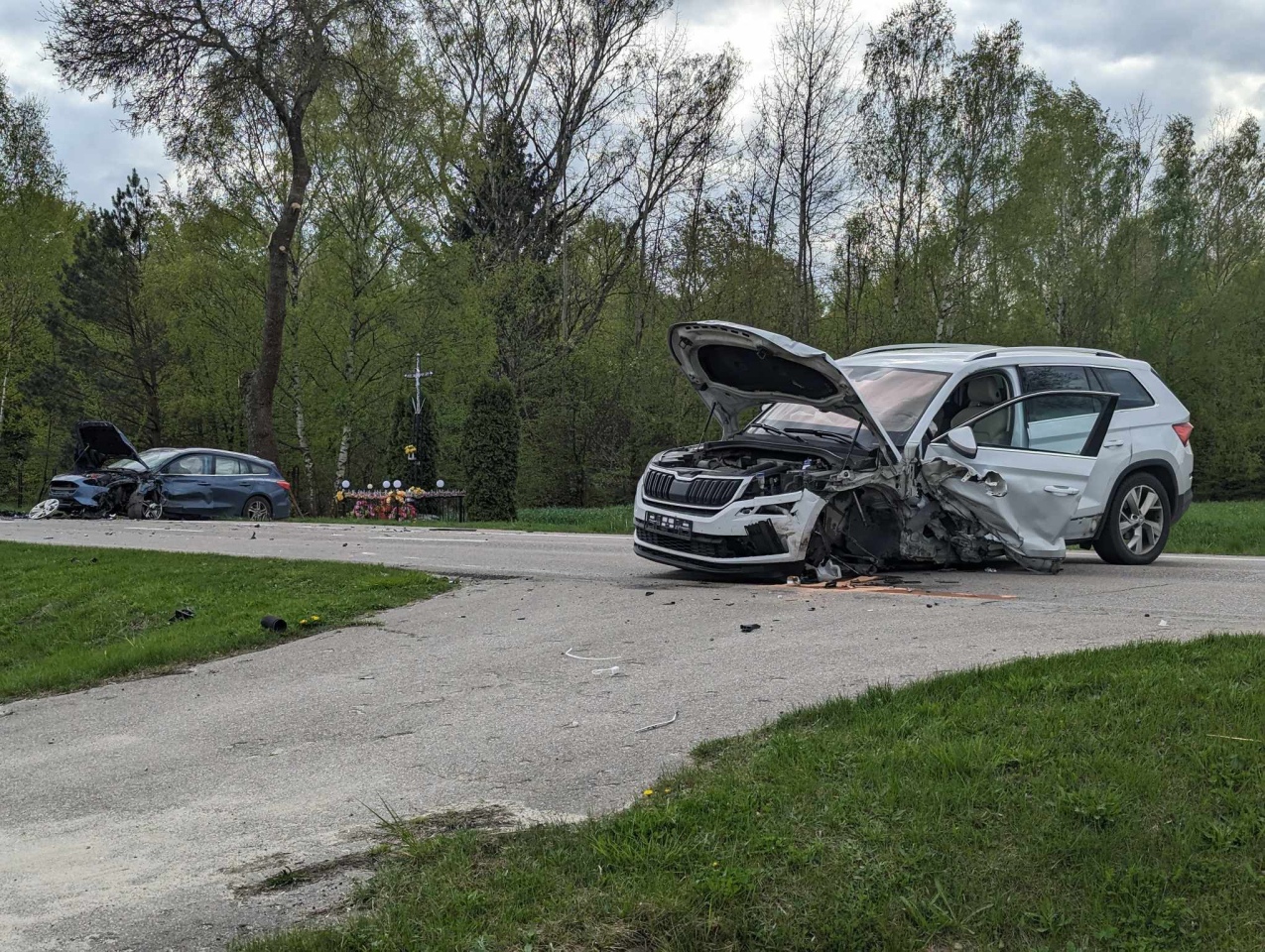 Wypadek w Żabinie [12.04.2024] - zdjęcie #20 - eOstroleka.pl