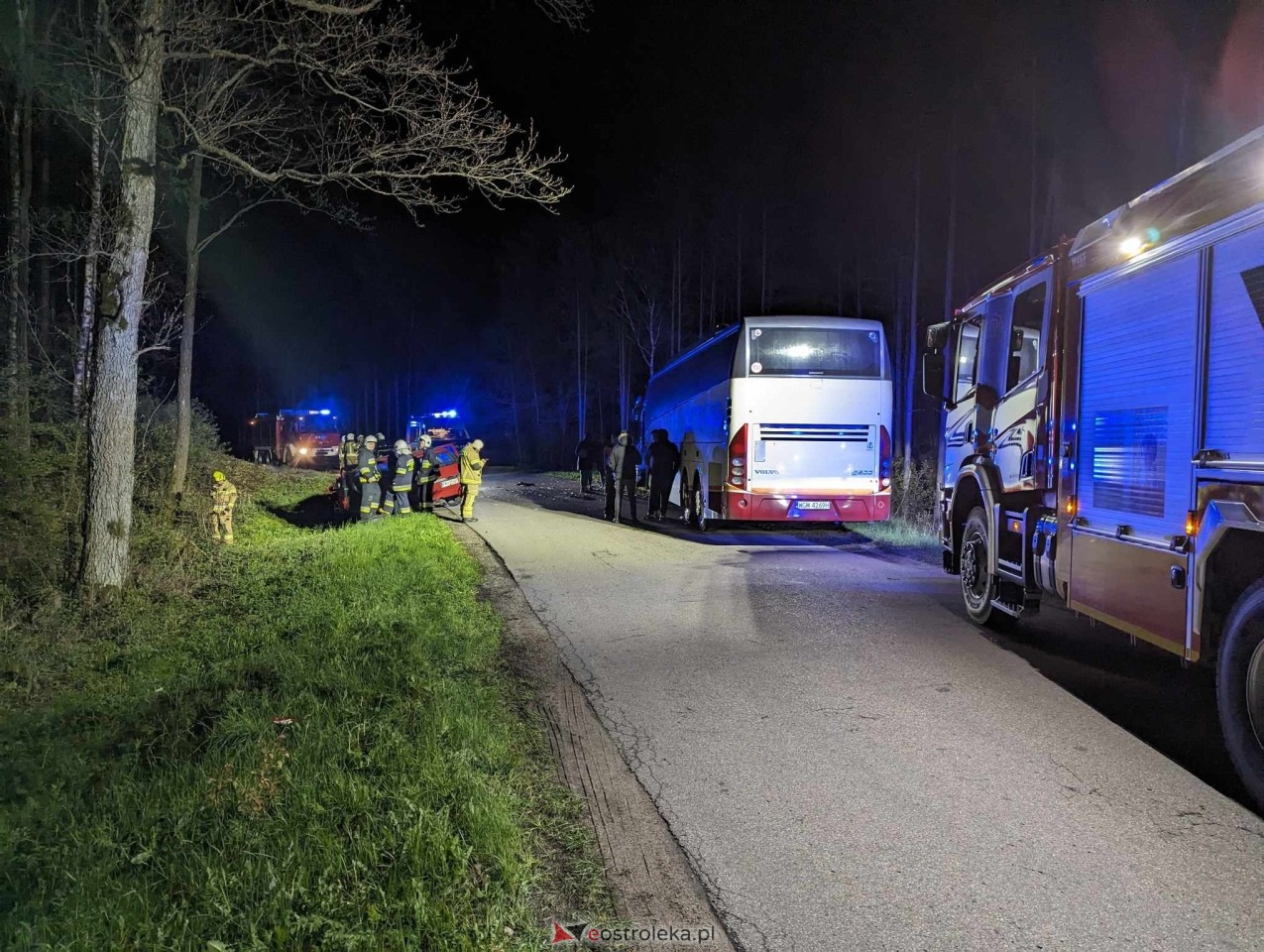 Kolizja na trasie Kadzidło-Jeglijowiec [20.04.2024] - zdjęcie #15 - eOstroleka.pl