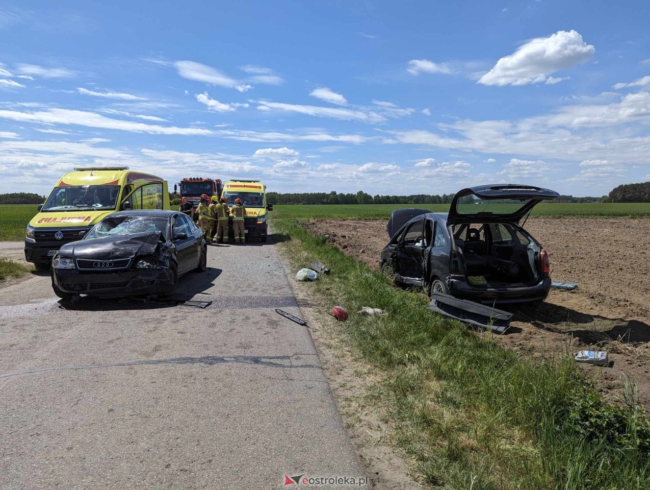 Wypadek w Kurpiach Szlacheckich [14.05.2024] - zdjęcie #1 - eOstroleka.pl