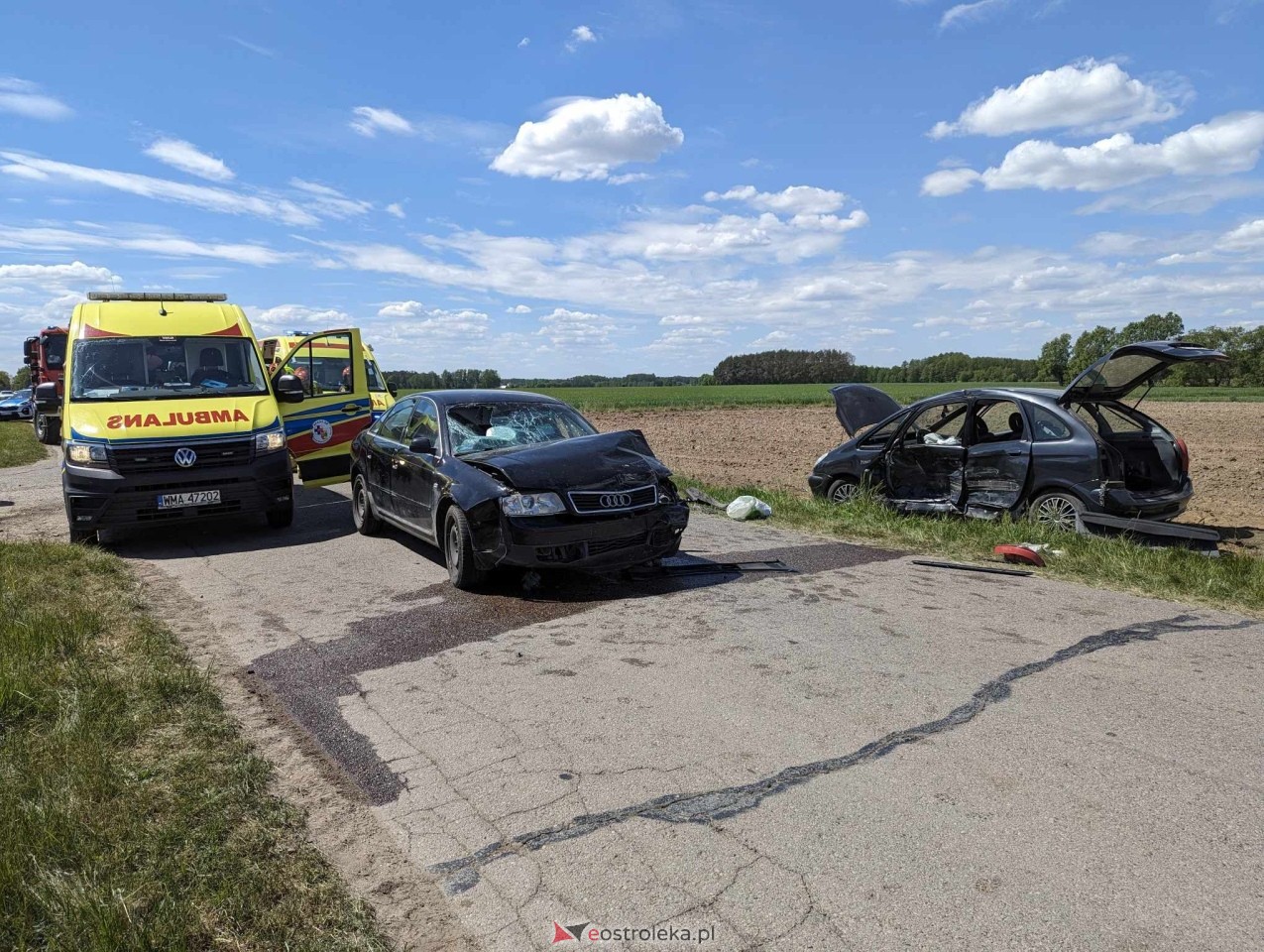 Wypadek w Kurpiach Szlacheckich [14.05.2024] - zdjęcie #6 - eOstroleka.pl
