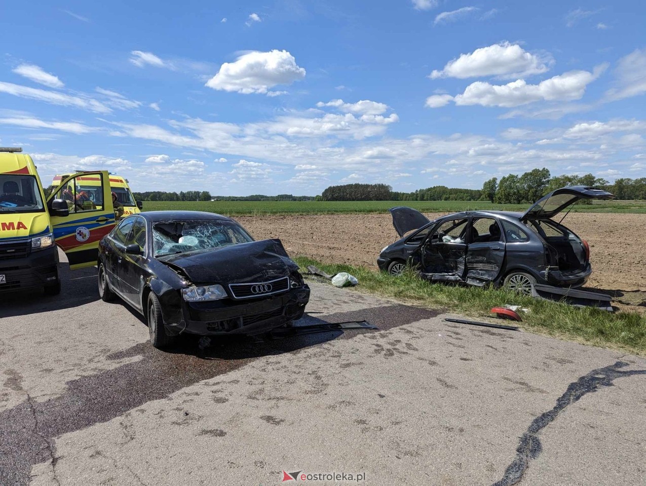 Wypadek w Kurpiach Szlacheckich [14.05.2024] - zdjęcie #7 - eOstroleka.pl