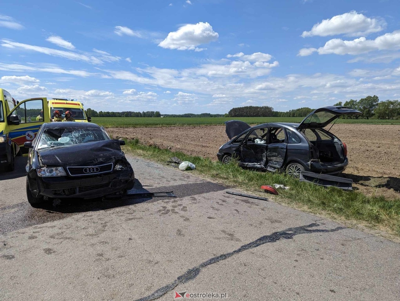 Wypadek w Kurpiach Szlacheckich [14.05.2024] - zdjęcie #11 - eOstroleka.pl