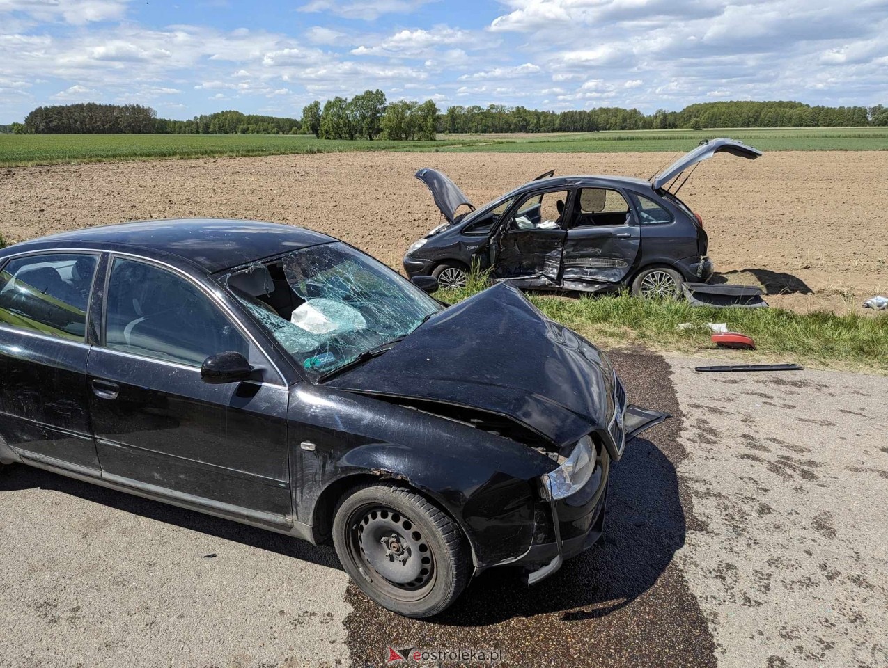 Wypadek w Kurpiach Szlacheckich [14.05.2024] - zdjęcie #14 - eOstroleka.pl