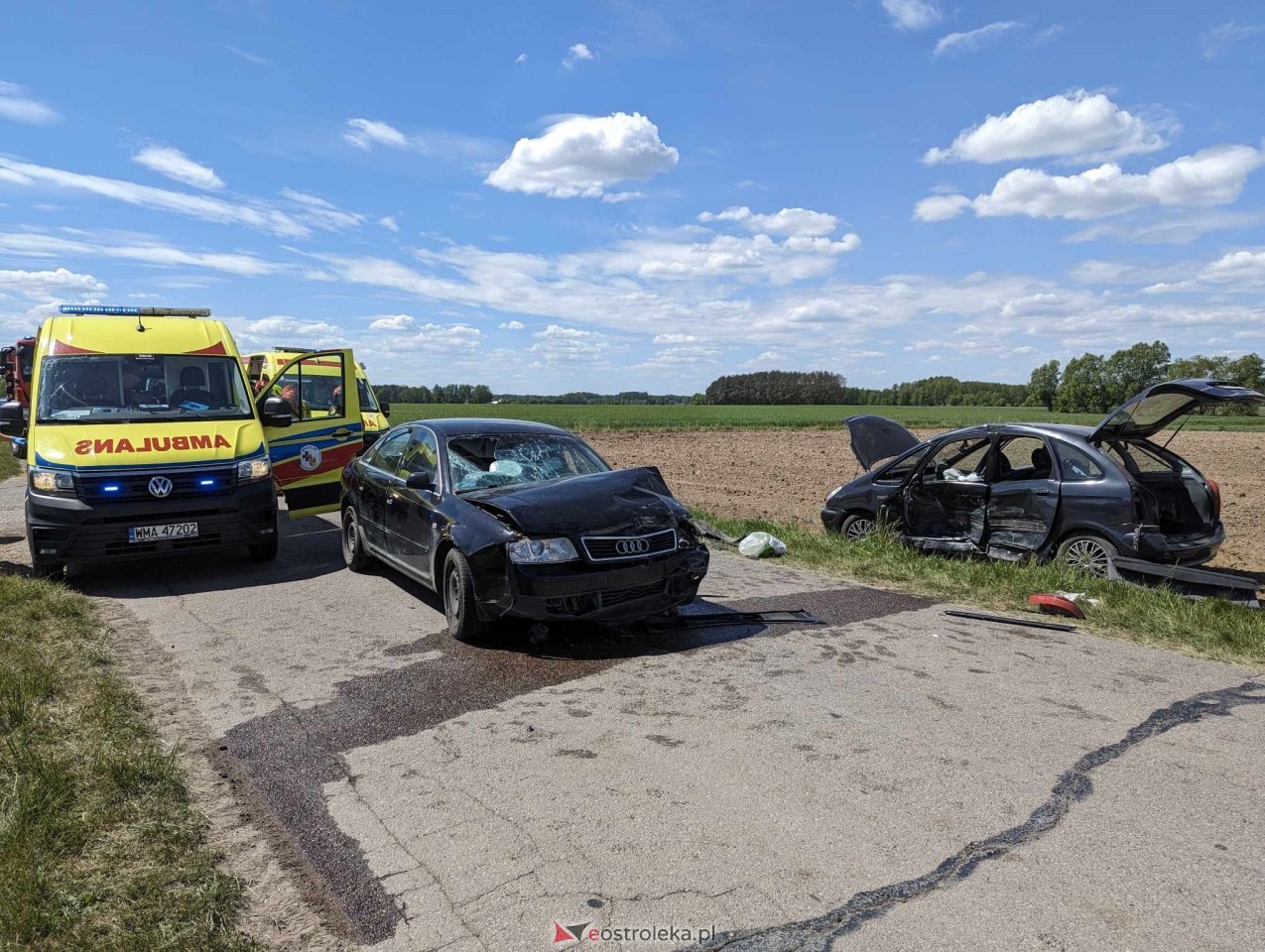 Wypadek w Kurpiach Szlacheckich [14.05.2024] - zdjęcie #15 - eOstroleka.pl