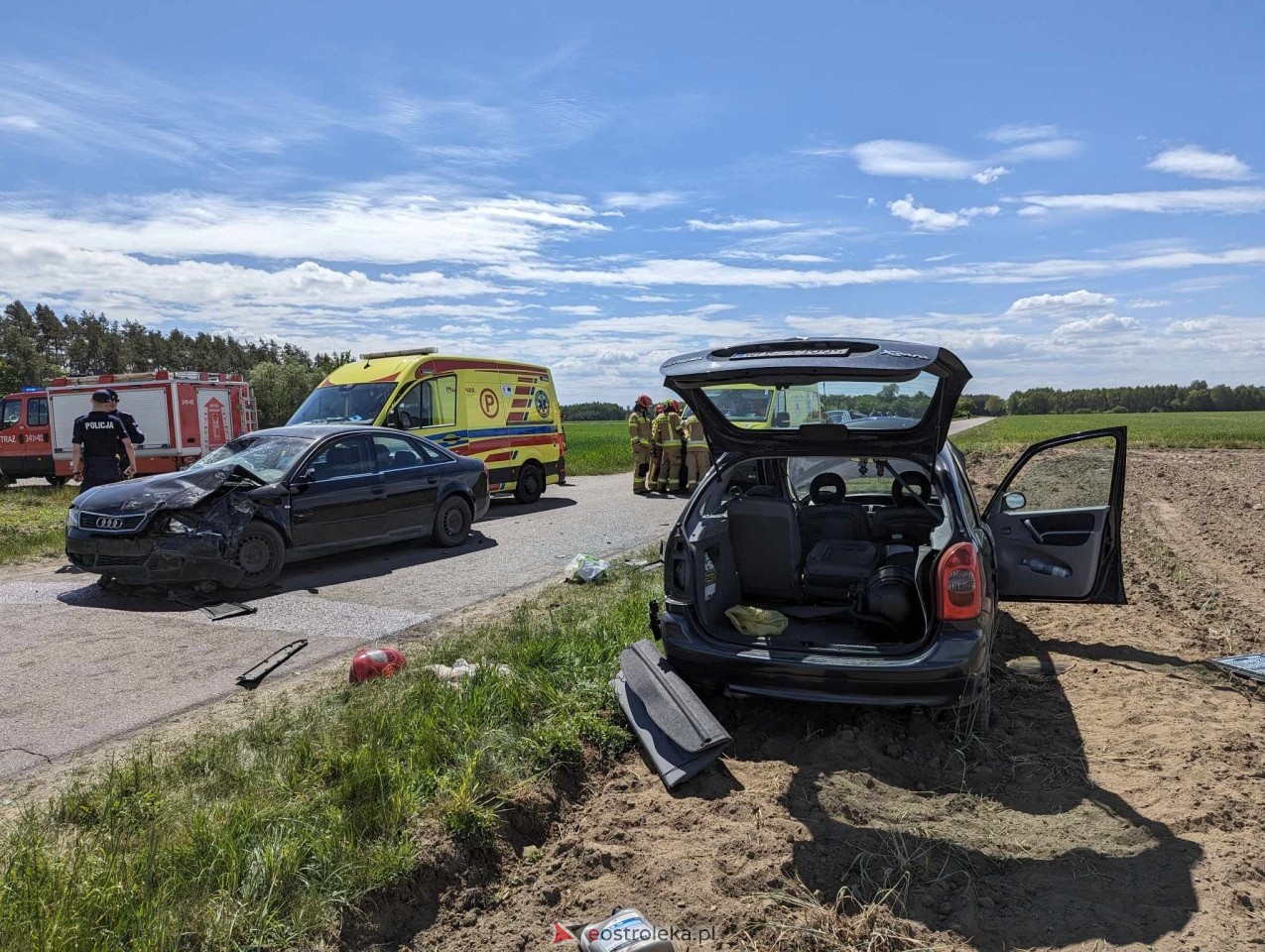 Wypadek w Kurpiach Szlacheckich [14.05.2024] - zdjęcie #19 - eOstroleka.pl
