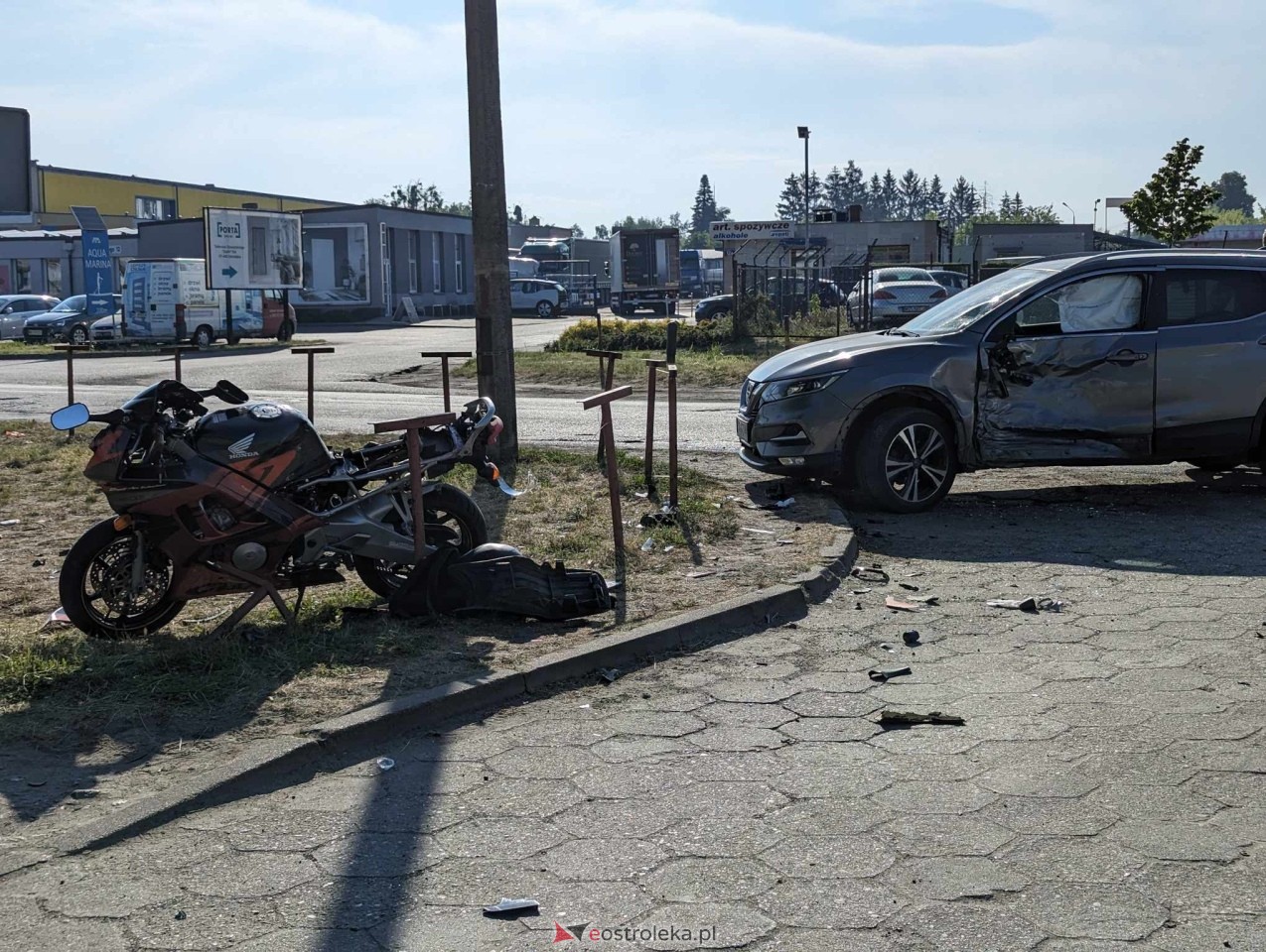 Wypadek na Zawadzkiego Zośki w Ostrołęce [21.05.2024] - zdjęcie #13 - eOstroleka.pl