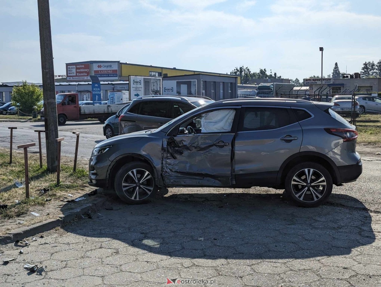 Wypadek na Zawadzkiego Zośki w Ostrołęce [21.05.2024] - zdjęcie #6 - eOstroleka.pl