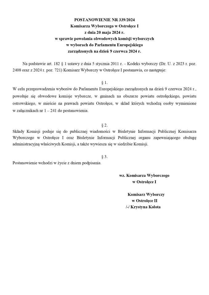 Obwodowe Komisje Wyborcze. Wybory europejskie 2024 [21.05.2024] - zdjęcie #242 - eOstroleka.pl