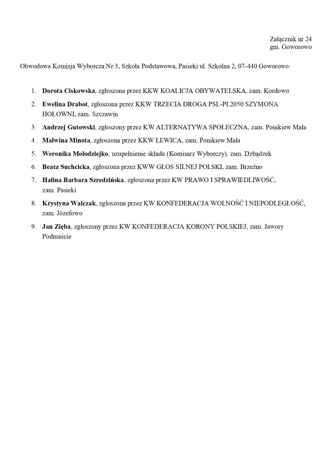 Obwodowe Komisje Wyborcze. Wybory europejskie 2024 [21.05.2024] - zdjęcie #218 - eOstroleka.pl