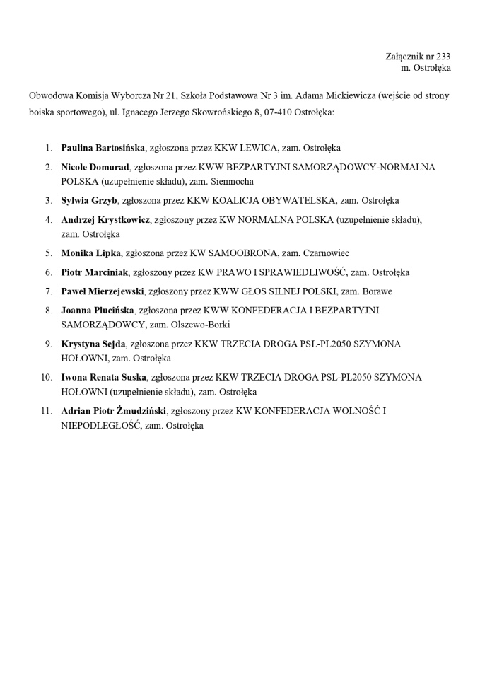 Obwodowe Komisje Wyborcze. Wybory europejskie 2024 [21.05.2024] - zdjęcie #50 - eOstroleka.pl