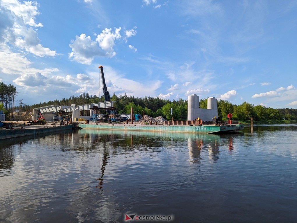 Budowa mostu w Teodorowie: Zdjęcia z perspektywy rzeki Narew [26.05.2024] - zdjęcie #18 - eOstroleka.pl