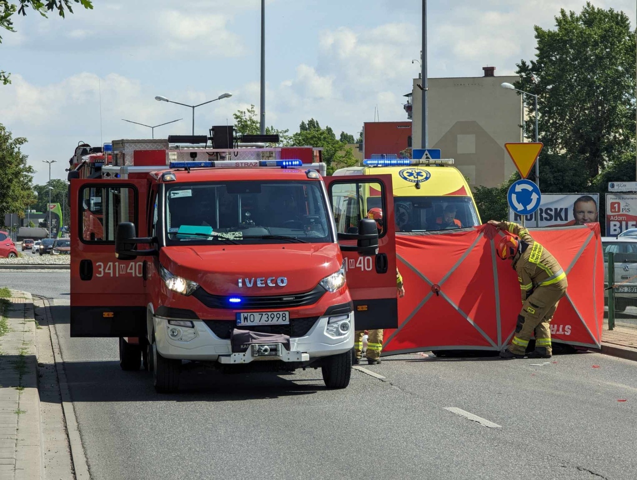 Wypadek przy Witosa [03.06.2024] - zdjęcie #13 - eOstroleka.pl