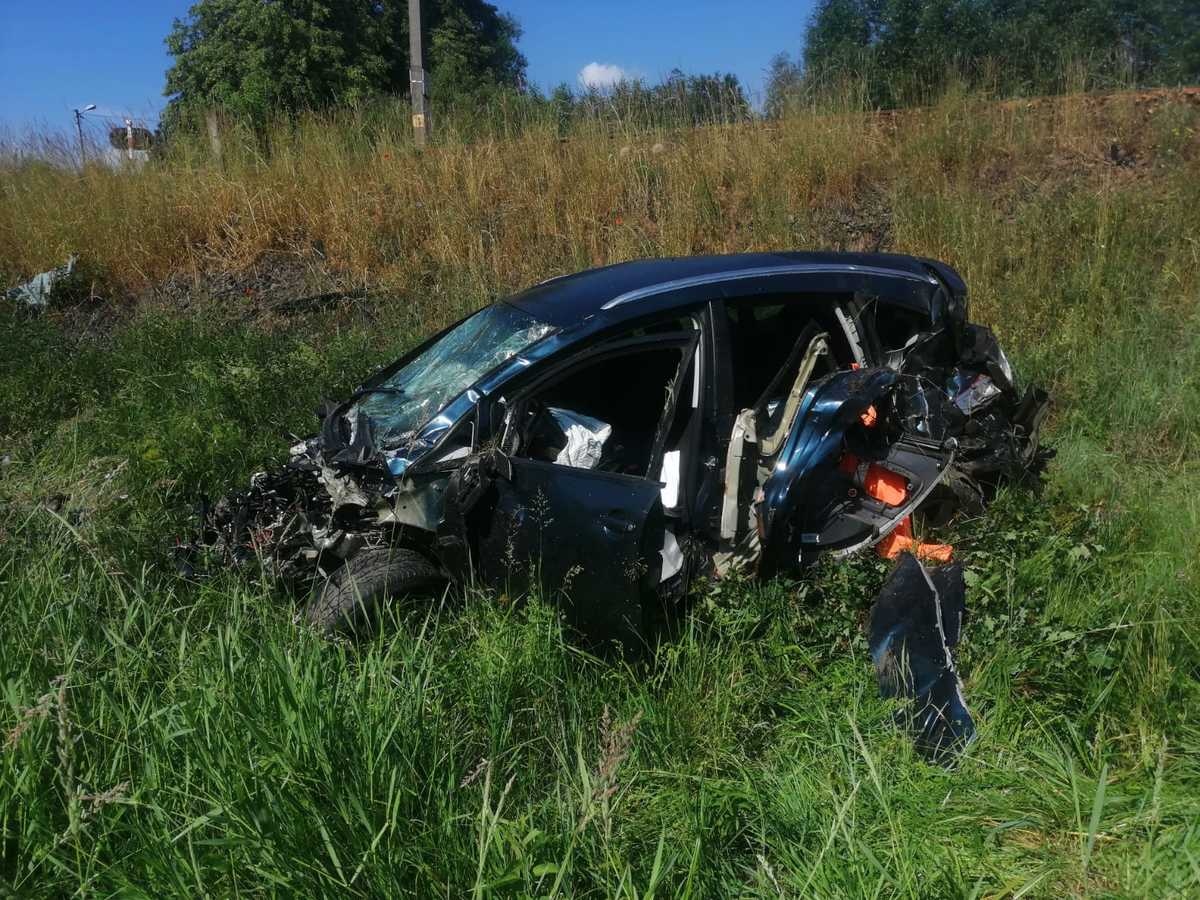 Wypadek w Lucynowie [08.06.2024] - zdjęcie #1 - eOstroleka.pl