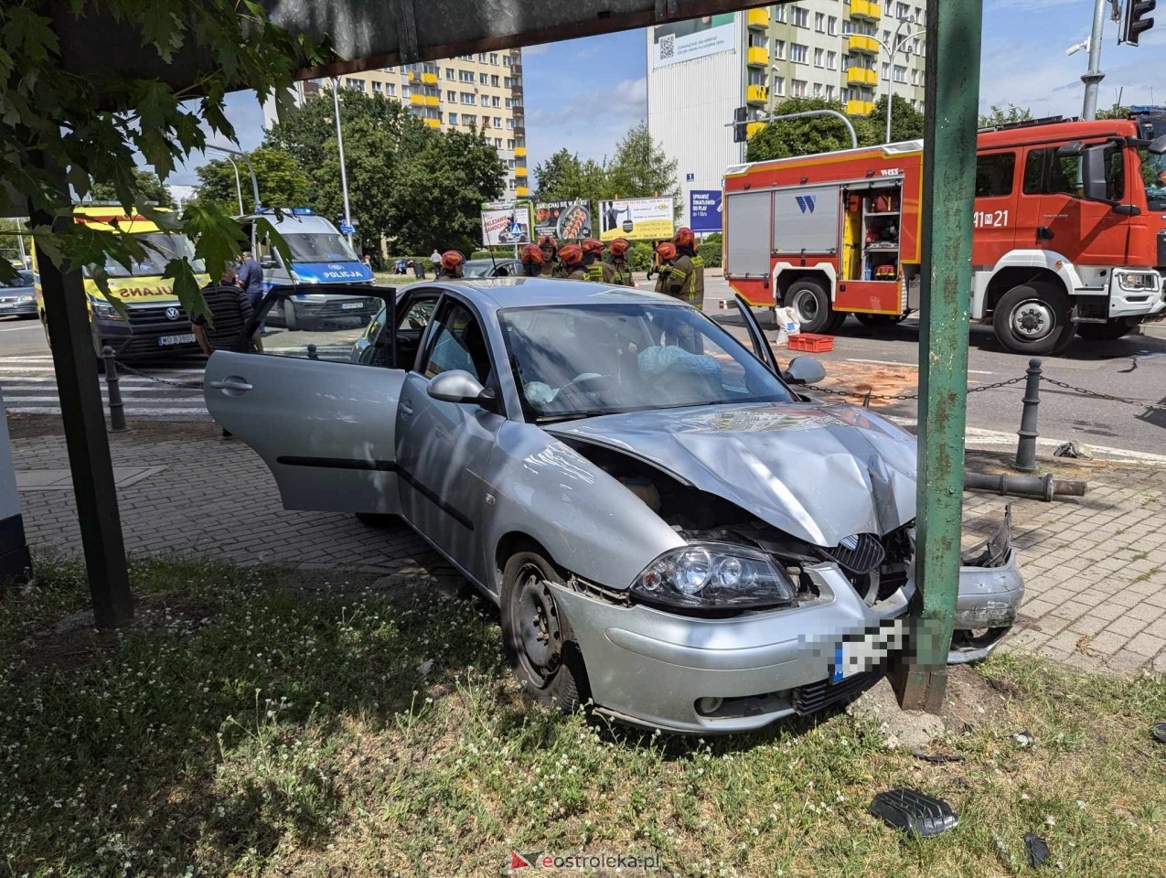 Wypadek w Ostrołęce [22.06.2024] - zdjęcie #11 - eOstroleka.pl