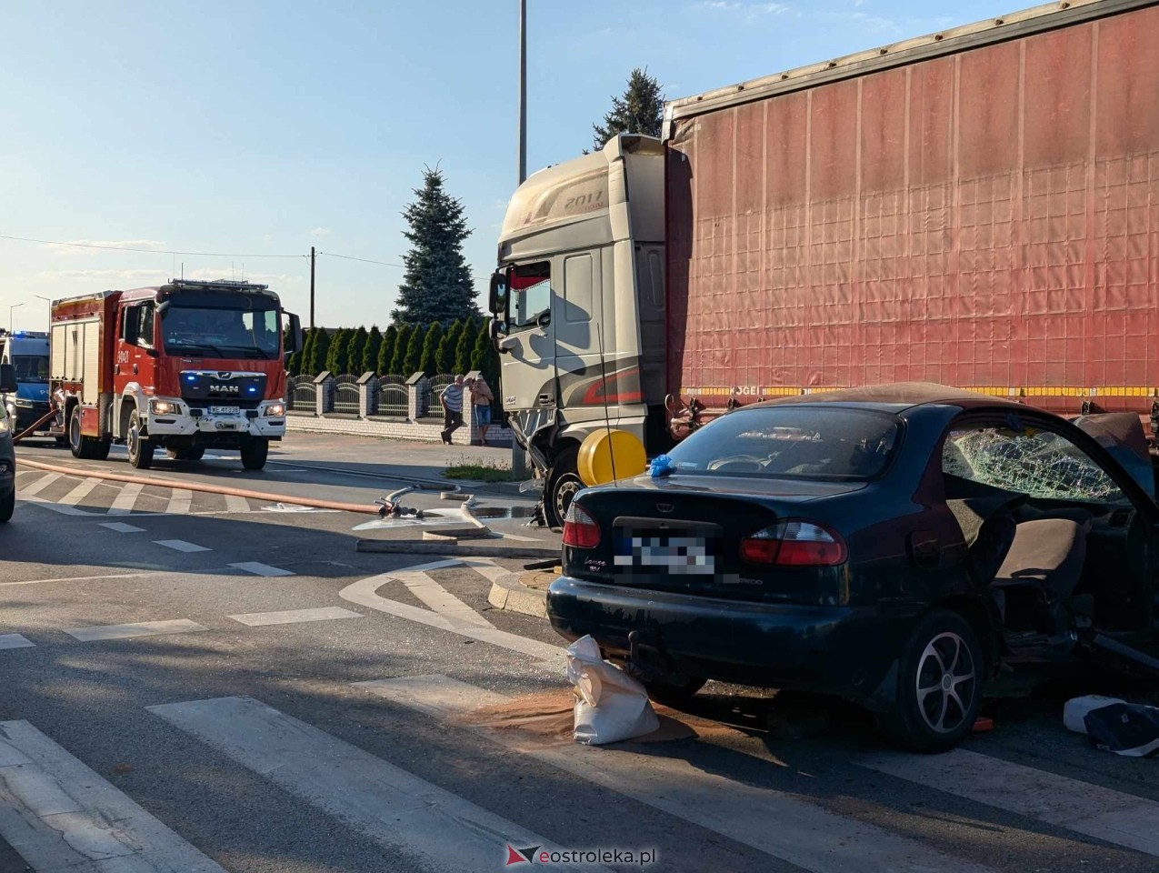 Wypadek na Ostrowskiej w Ostrołęce [29.06.2024] - zdjęcie #23 - eOstroleka.pl