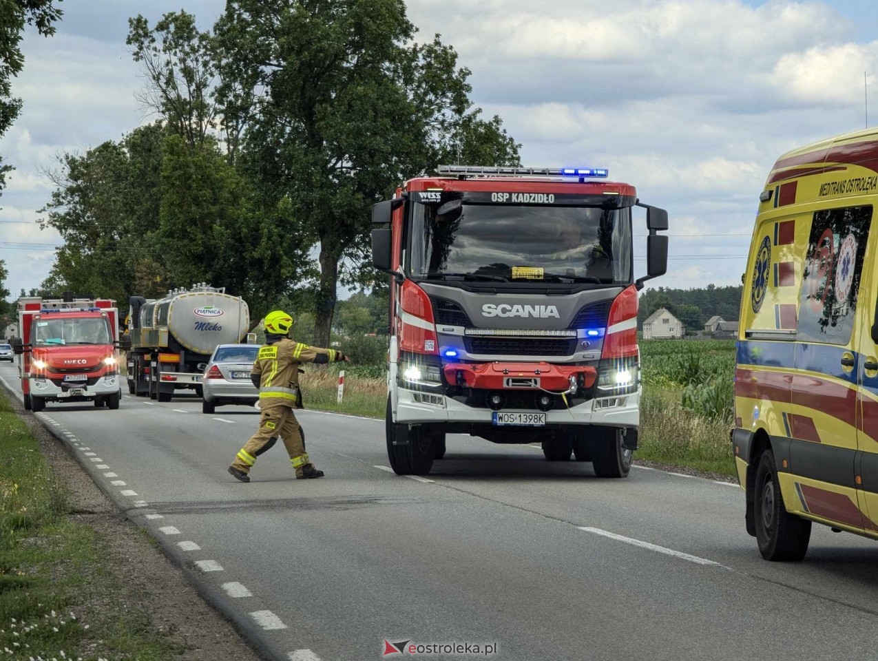 Kolizja na DK 53 w Dylewie [04.07.2024] - zdjęcie #15 - eOstroleka.pl