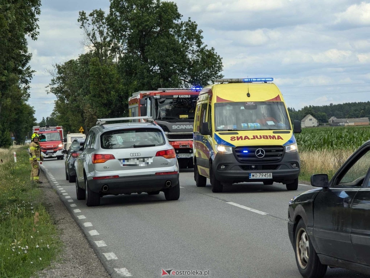 Kolizja na DK 53 w Dylewie [04.07.2024] - zdjęcie #13 - eOstroleka.pl