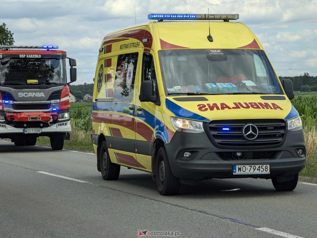 Kolizja na DK 53 w Dylewie [04.07.2024] - zdjęcie #6 - eOstroleka.pl