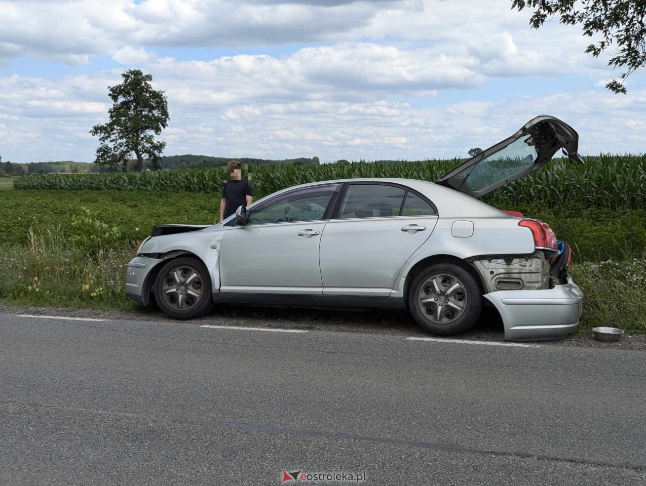 Kolizja na DK 53 w Dylewie [04.07.2024] - zdjęcie #3 - eOstroleka.pl
