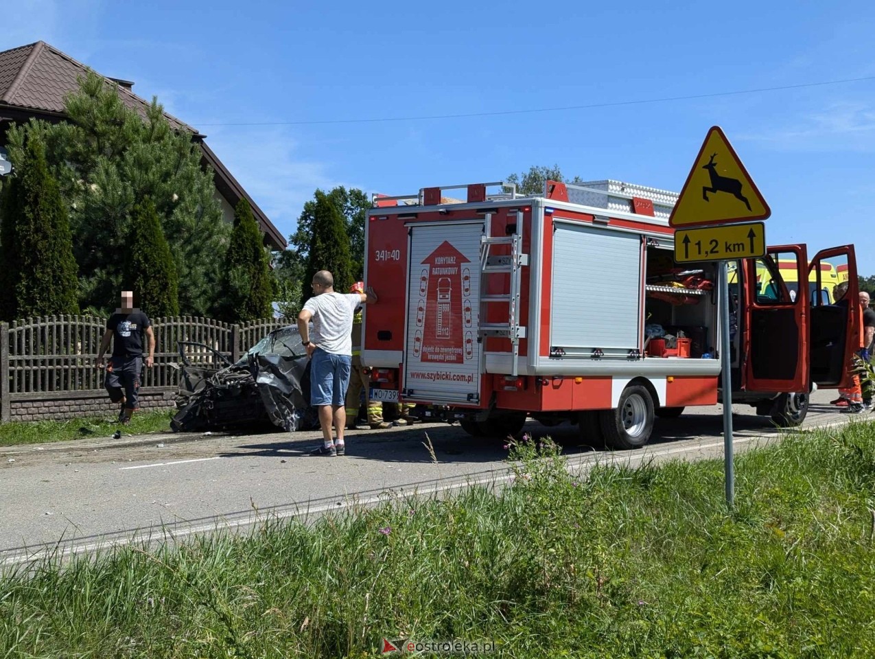 Wypadek w Czarnowcu [06.07.2024] - zdjęcie #16 - eOstroleka.pl