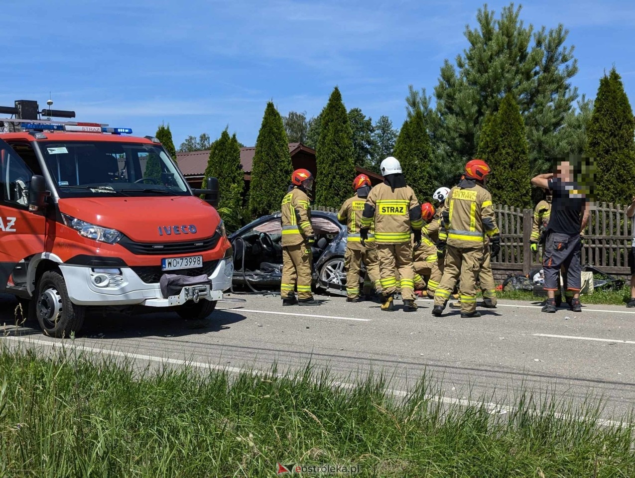 Wypadek w Czarnowcu [06.07.2024] - zdjęcie #3 - eOstroleka.pl