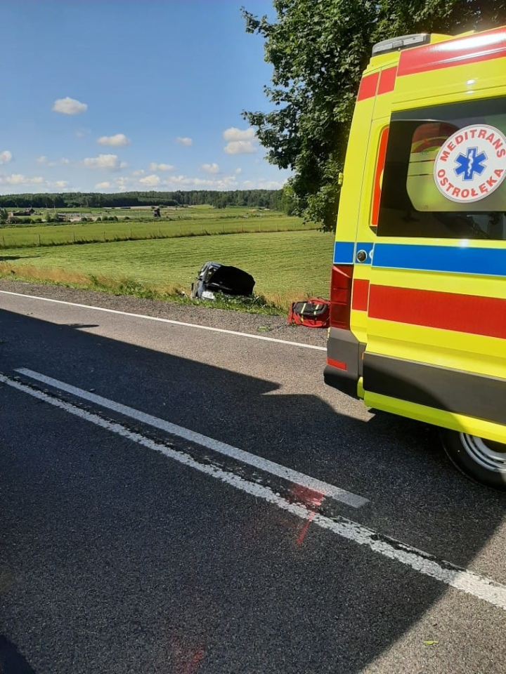 Wypadek w m. Romany Sebory [18.07.2024] - zdjęcie #7 - eOstroleka.pl